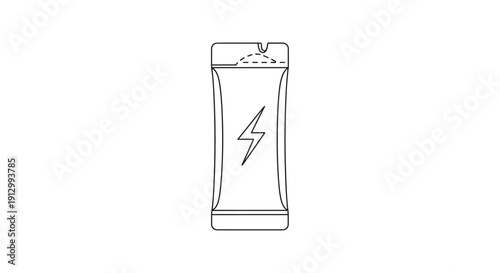 Energy drink can with lightning bolt.