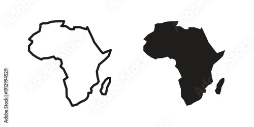 Earth africa icon symbol vector illustration on white background. Flat design.