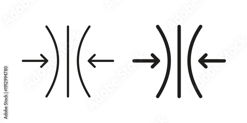 Elastic icon symbol vector illustration on white background. Flat design.