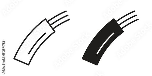 Electric cable icon symbol vector illustration on white background. Flat design.