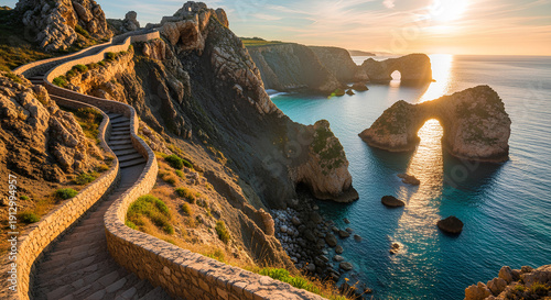 sunset over the sea