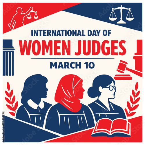 International Day of Women Judges Flyer Celebrating Women in Law and Justice Equality