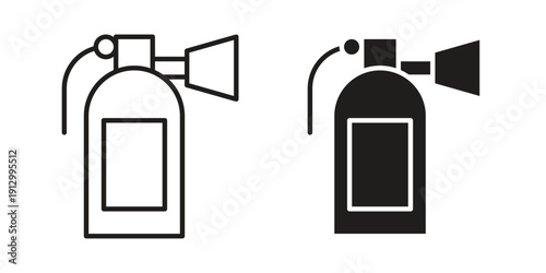 Fire extinguisher icon symbol vector illustration on white background. Flat design.