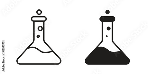 Flask icon symbol vector illustration on white background. Flat design.