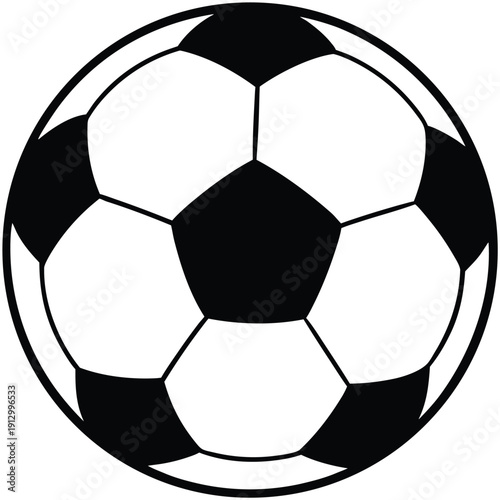 Realistic Vector Illustration of a Single Football Ball