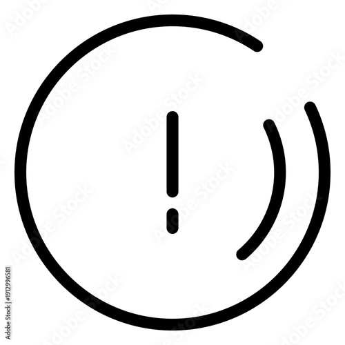 Animated Alert Warning Icon Exclamation Mark Outline Design