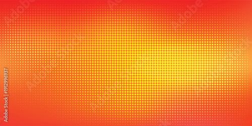 Orange Halftone Dotted Gradient Background With Retro Pop Art Texture And Bright Warm Tones eps10