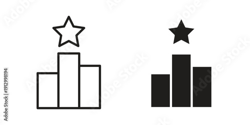 Leaderboard icon symbol vector illustration on white background. Flat design.