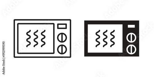 Microwave icon symbol vector illustration on white background. Flat design.