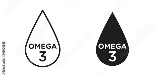Omega icon symbol vector illustration on white background. Flat design.