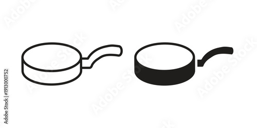 Pan frying icon symbol vector illustration on white background. Flat design.