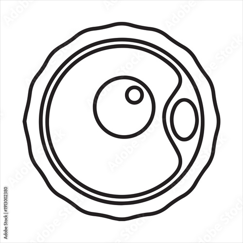 Human ovum or egg cell structure, representing the biological process of reproduction and conception
