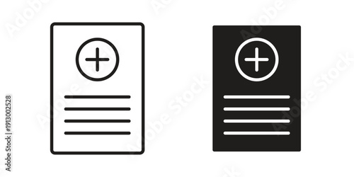 Prescription icon symbol vector illustration on white background. Flat design.