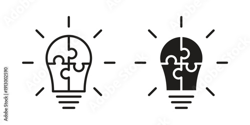 Problem solving icon symbol vector illustration on white background. Flat design.