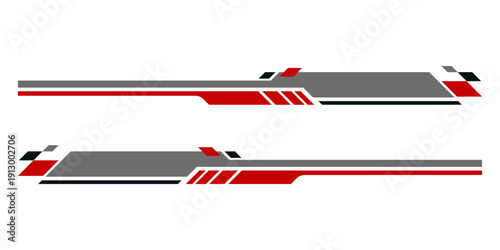 Wrap Design For Car vectors. Sports stripes, car stickers black color. Racing decals for tuning.