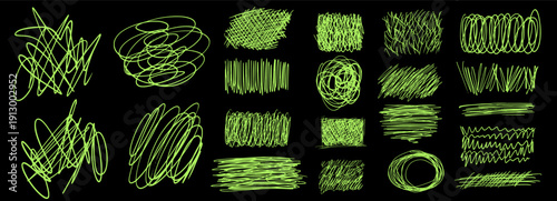 Chaotic doodle collection features markers, ink strokes, arrows, stars, and hearts in grunge style ideal for expressive artistic backgrounds and creative note designs