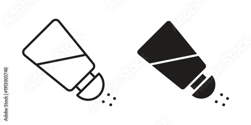 Salt shaker icon symbol vector illustration on white background. Flat design.