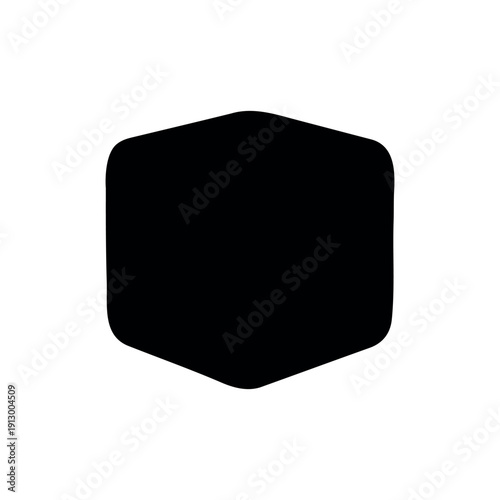 Dice silhouette on White Background