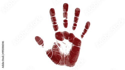 A high-contrast digital illustration of a bloody hand print against a pure white background (1)_traced