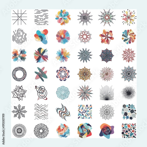 Collection of various geometric shapes.