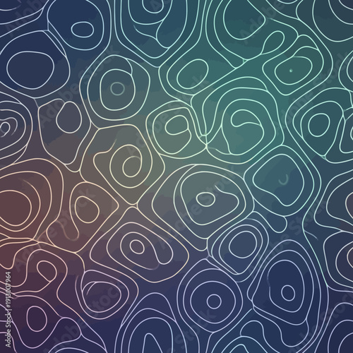 Colorful abstract topographic map design.