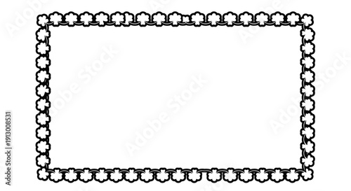 A simple black and white illustration of a chain frame on a plain white background.