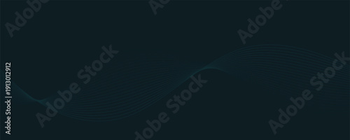 Subtle Wavy Lines on a Dark Blue Abstract Background