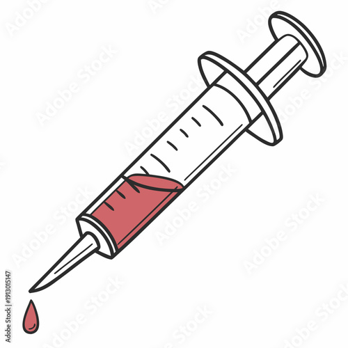 Medical Test Tube with Liquid Isolated on White Background