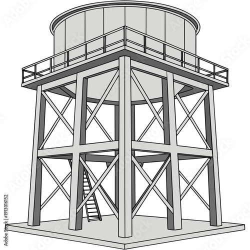 Water Tank Support Structure Engineering Design