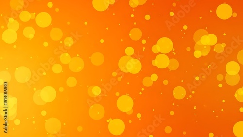 Orange background with yellow circles of various sizes bokeh