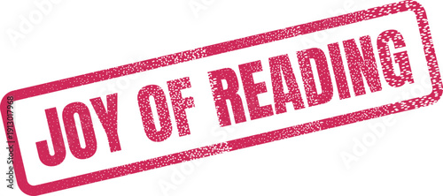 Discover the Joy of Reading with this Inspiring Pink Textured Rubber Stamp Message