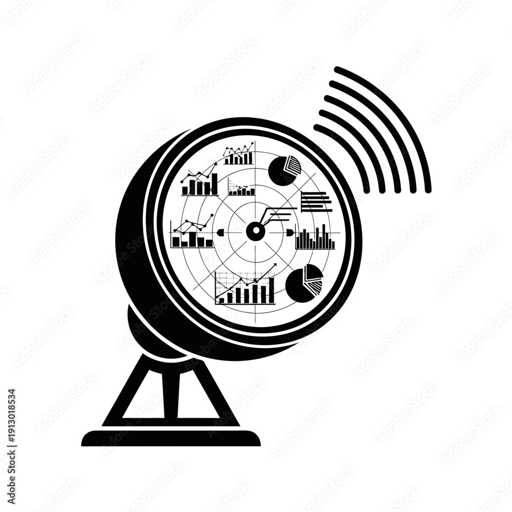 Fototapeta premium Data Visualization Globe