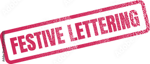 Joyful red grunge stamp impression with festive lettering conveying a celebration spirit