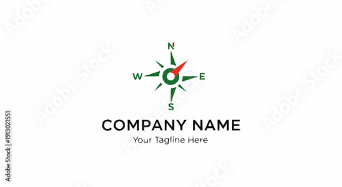 Colorful Compass Logo Design Template.