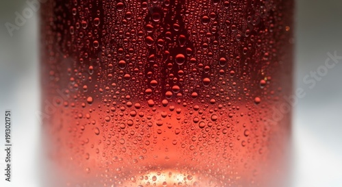 Condensed water on glass surface closeup.