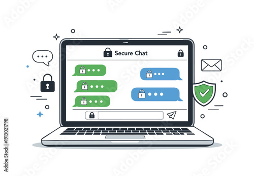 Encrypted Chat Interface. Confidential talks