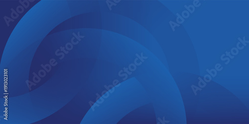 Abstract Blue Dynamic Curve Gradient Background. Modern Minimalist Vector Backdrop with Overlapping Circular Arcs for Business Presentation, Tech Branding, and Professional Web Header Design. Clean.
