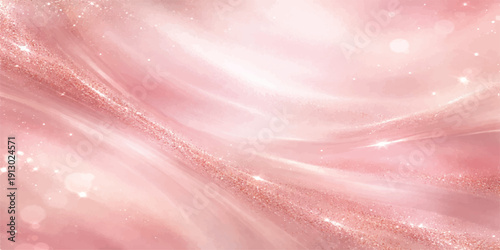 Soft pink abstract background featuring a rose silk fabric texture with subtle stars and light paint strokes for a decorative grunge wallpaper design