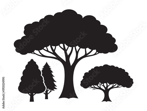 Relaxing parkside trees silhouette pack for gorgeous outdoor scenes