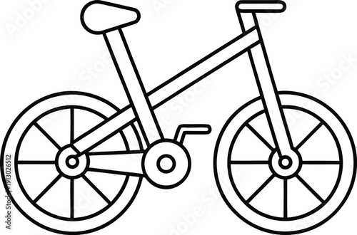 andean mountain cycle line art vector illustration on transparent background