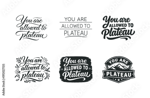 Harmonious Lettering Styles. You are allowed to plateau. Set lettering. harmonious lettering variations of the same emblematic concept, each with different