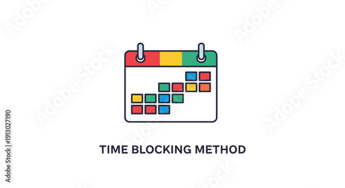 Time blocking calendar schedule planner.
