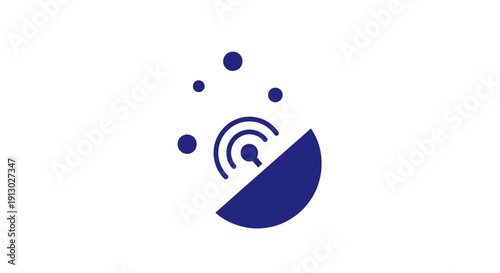 Wifi signal icon with circles.