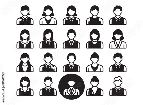 People vector solid icons set. contains such icons as user, avatar, profile, human, social, account