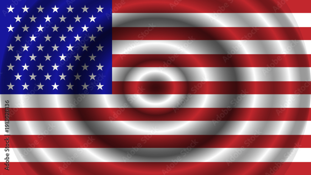Fototapeta premium Realistic American flag vector with fabric texture, subtle wrinkles, and organic waves. High-quality national symbol of the USA for patriotic design.