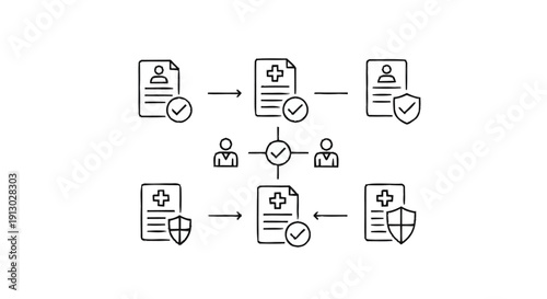 Medical Records Workflow and Data Security Concept.