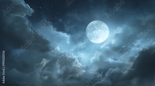 Celestial sphere of luminescence and vaporous forms under starlit canopy