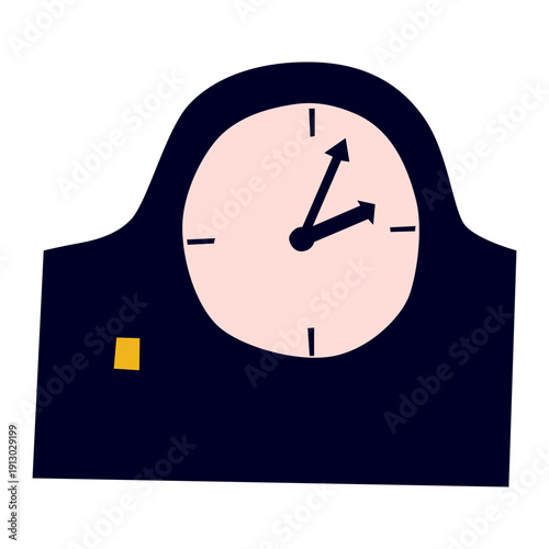 Vintage Mantel Clock Illustration