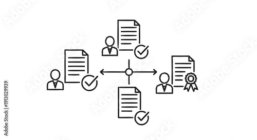 Business Process Management and Workflow Automation Concept.