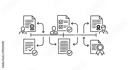 Business Process Workflow and Document Approval Stages.